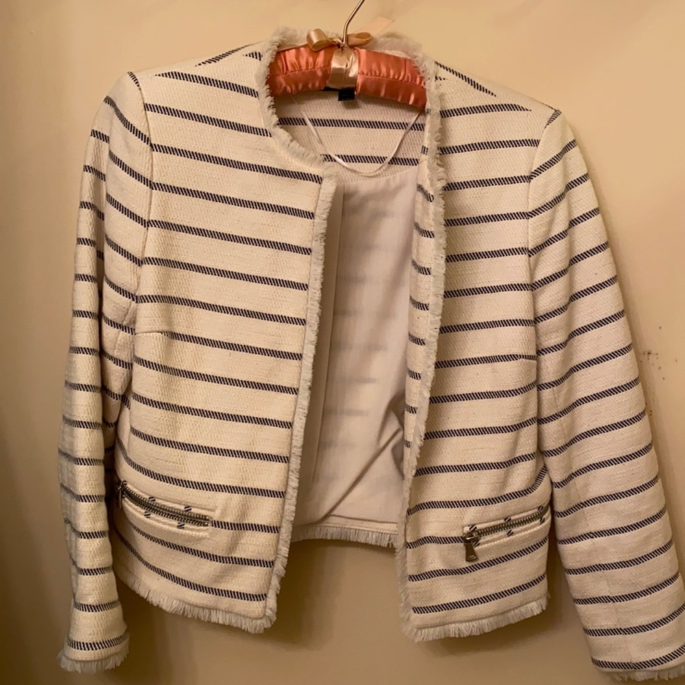 Topshop Blazer In Cotton